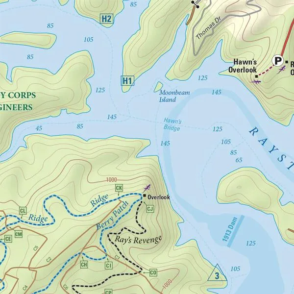 Raystown Lizard Map, Pennsylvania