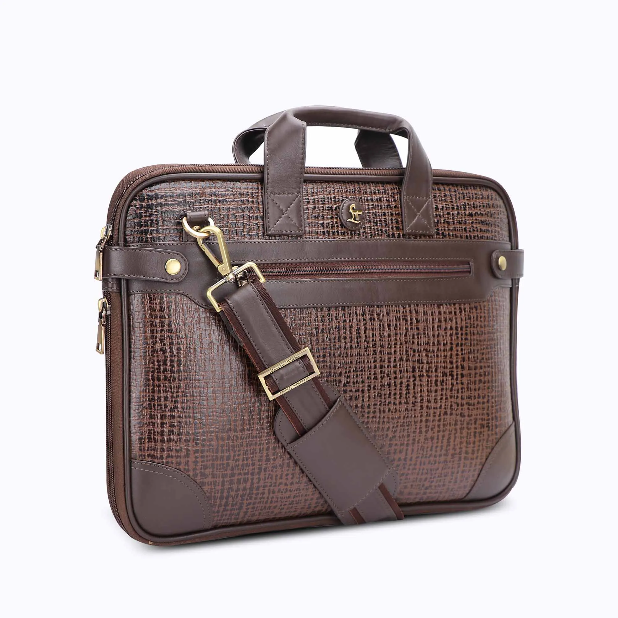 Ready to Ship Luxury Corporate Gift - Office Folio Bag  III | Leather Portfolio Bag | 100% Genuine Leather | For Office Use | Colour - Brown