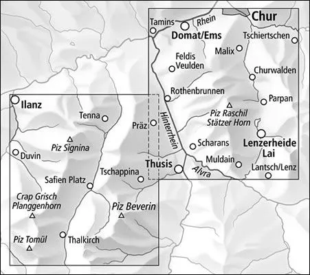 Safiental-Lenzerheide Walking Map 3310T