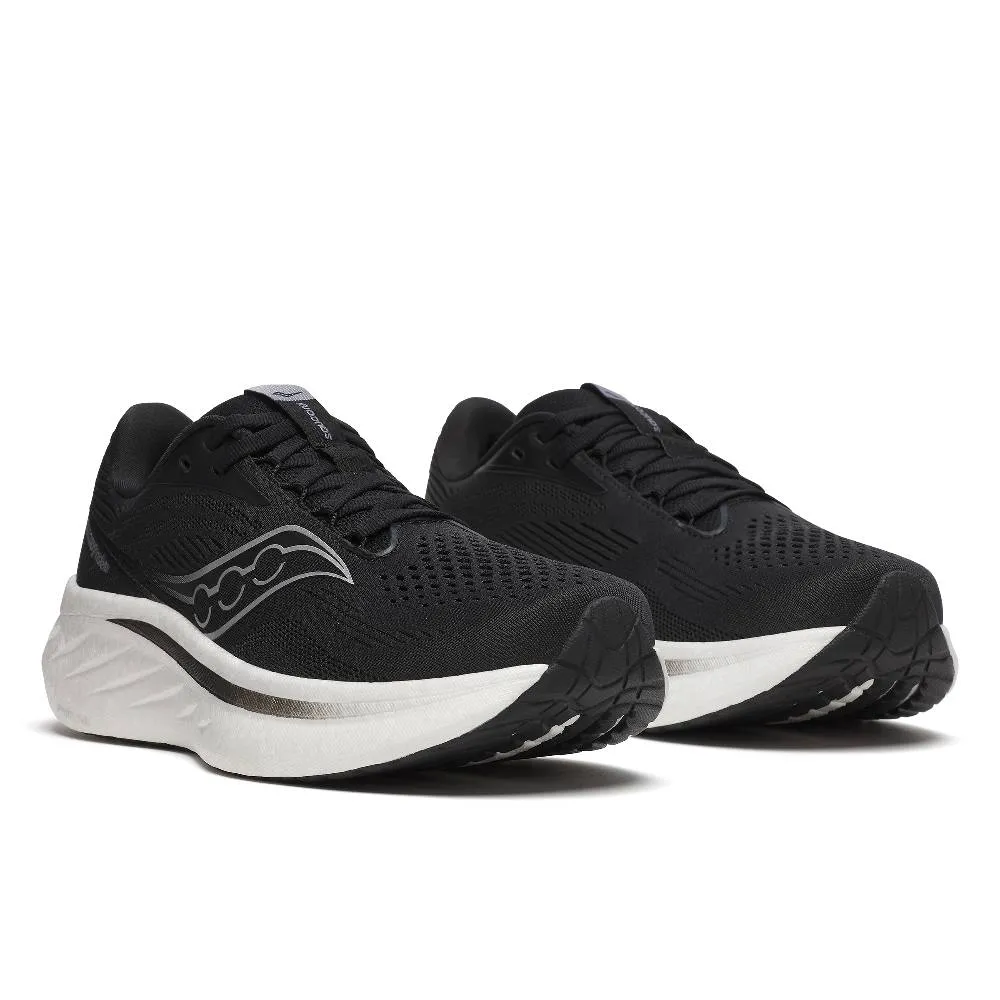 Saucony Ride 18 (Womens) - Black/White