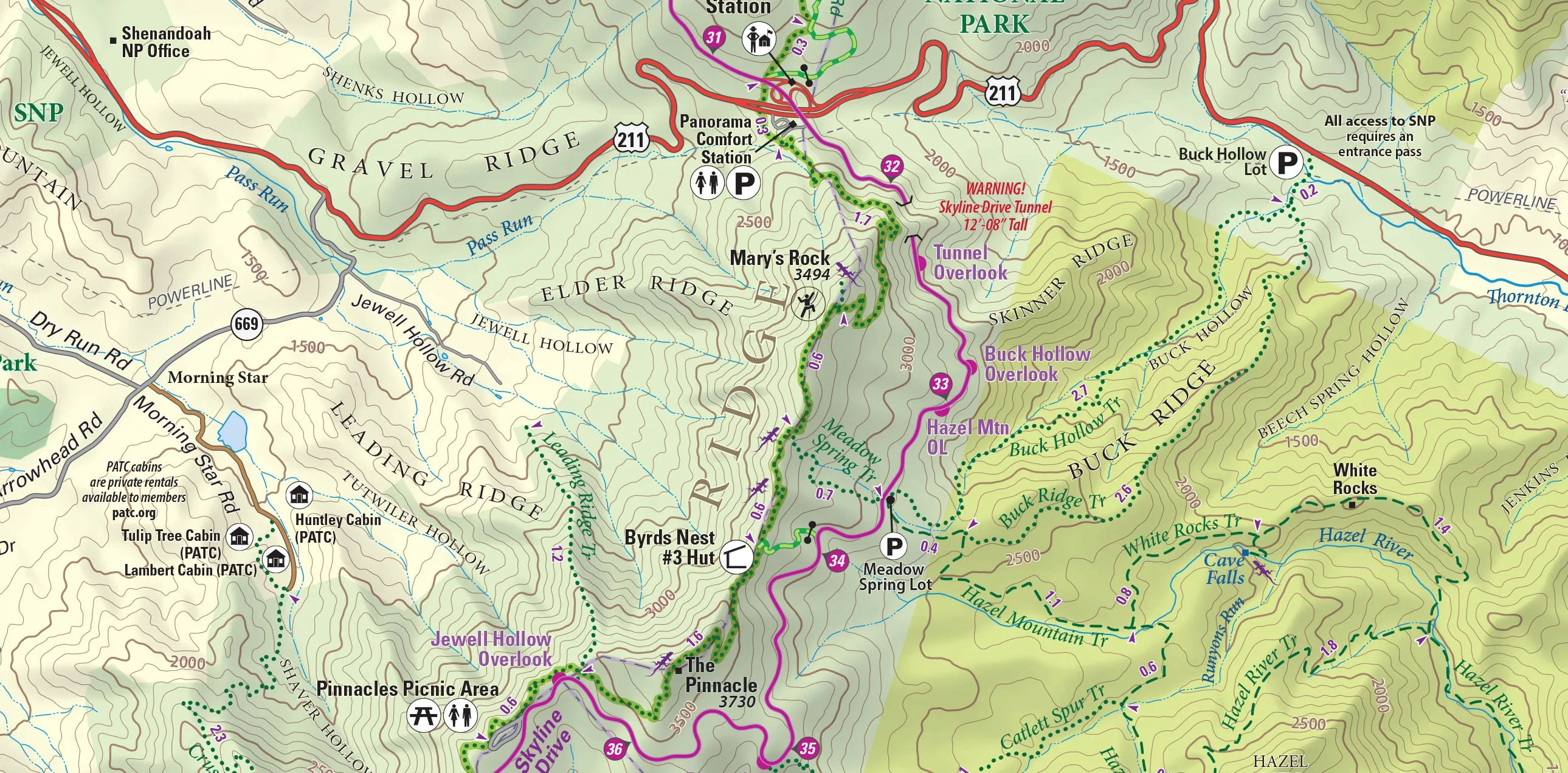 Shenandoah National Park Lizard Maps, Virginia