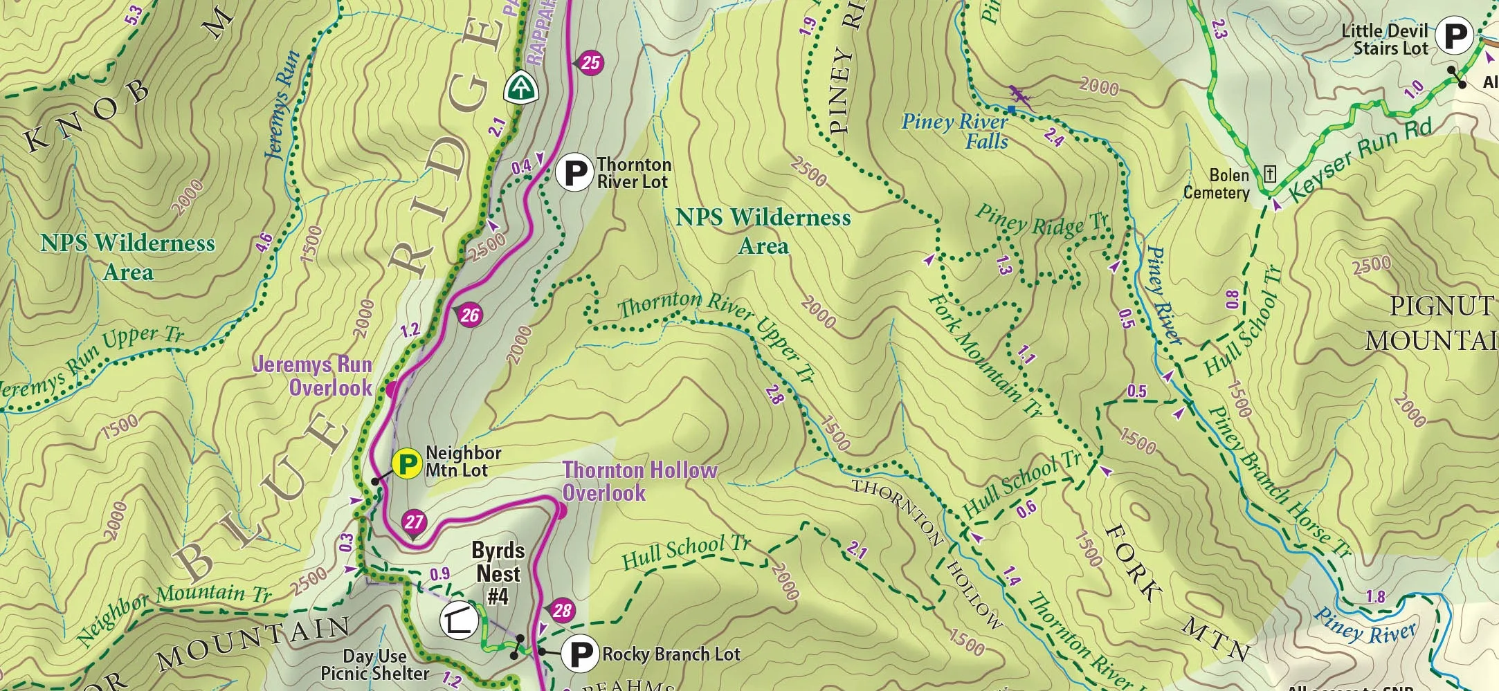 Shenandoah National Park Lizard Maps, Virginia