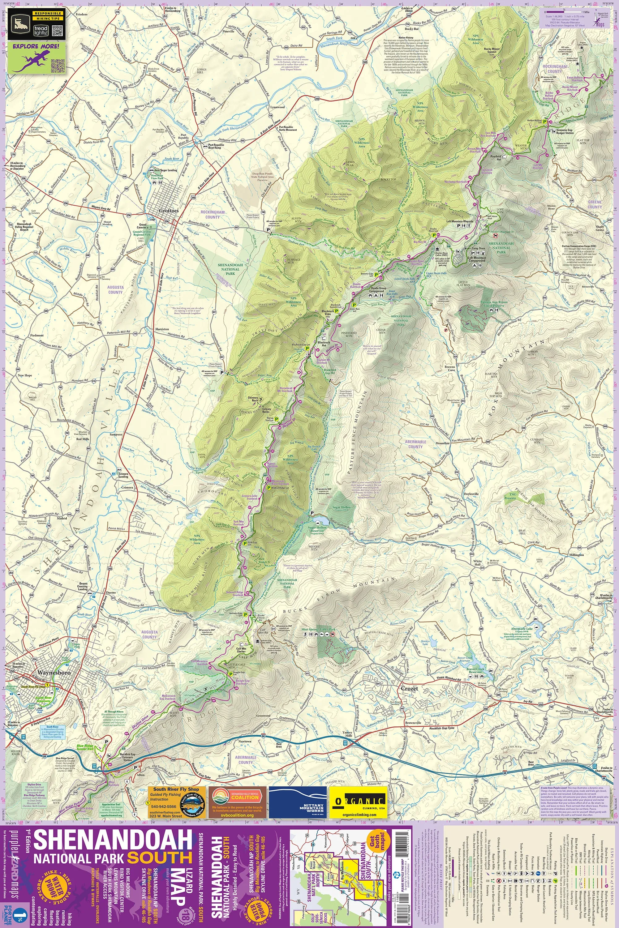 Shenandoah National Park Lizard Maps, Virginia