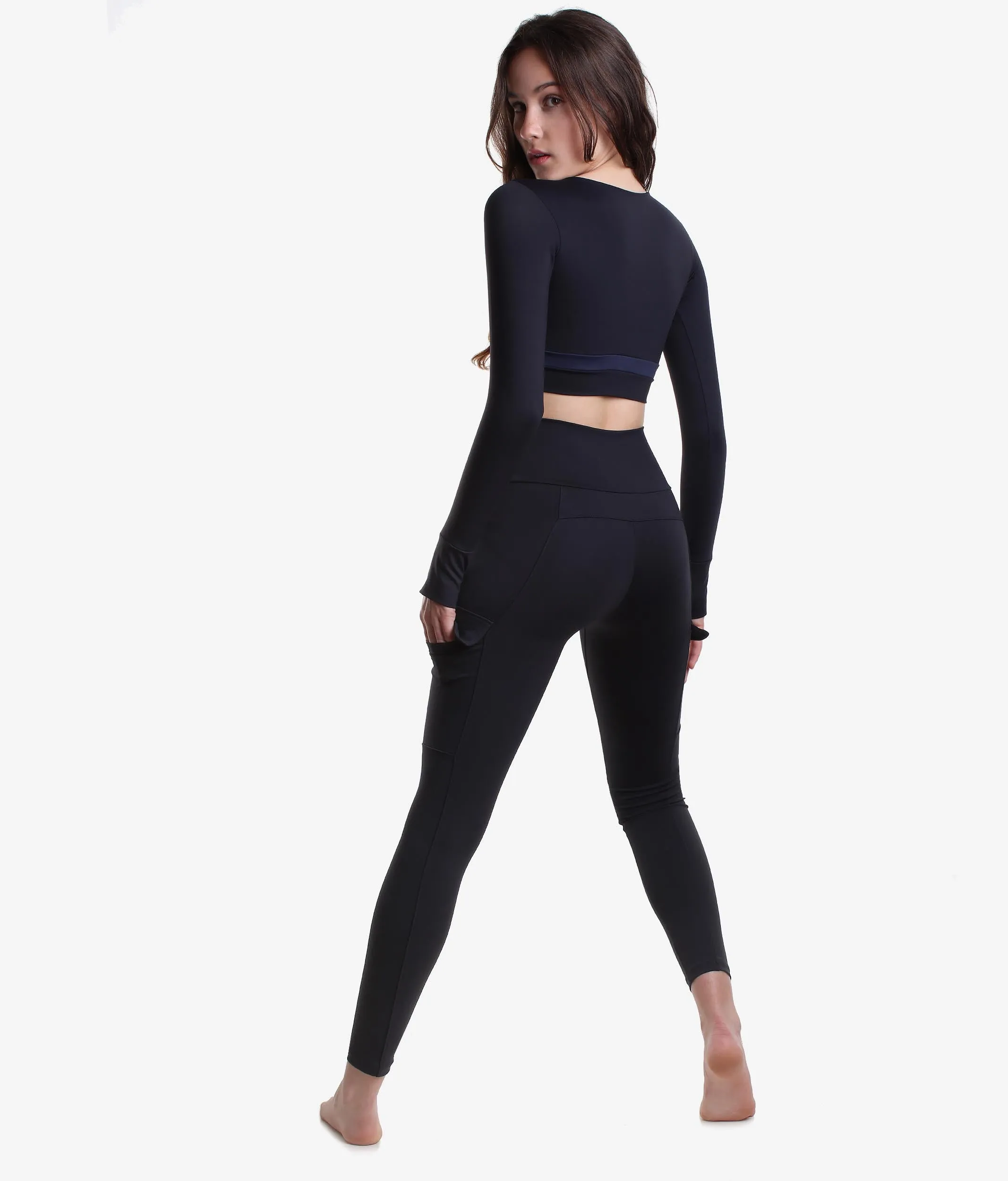 Side Pockets Dance Leggings - 15285