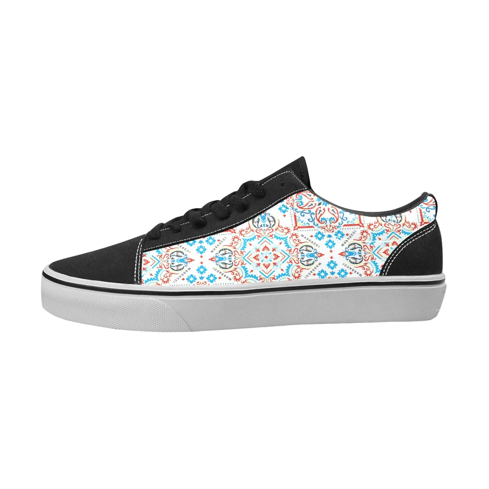 Spanish Tile, Women's Lace-Up Canvas Sneakers