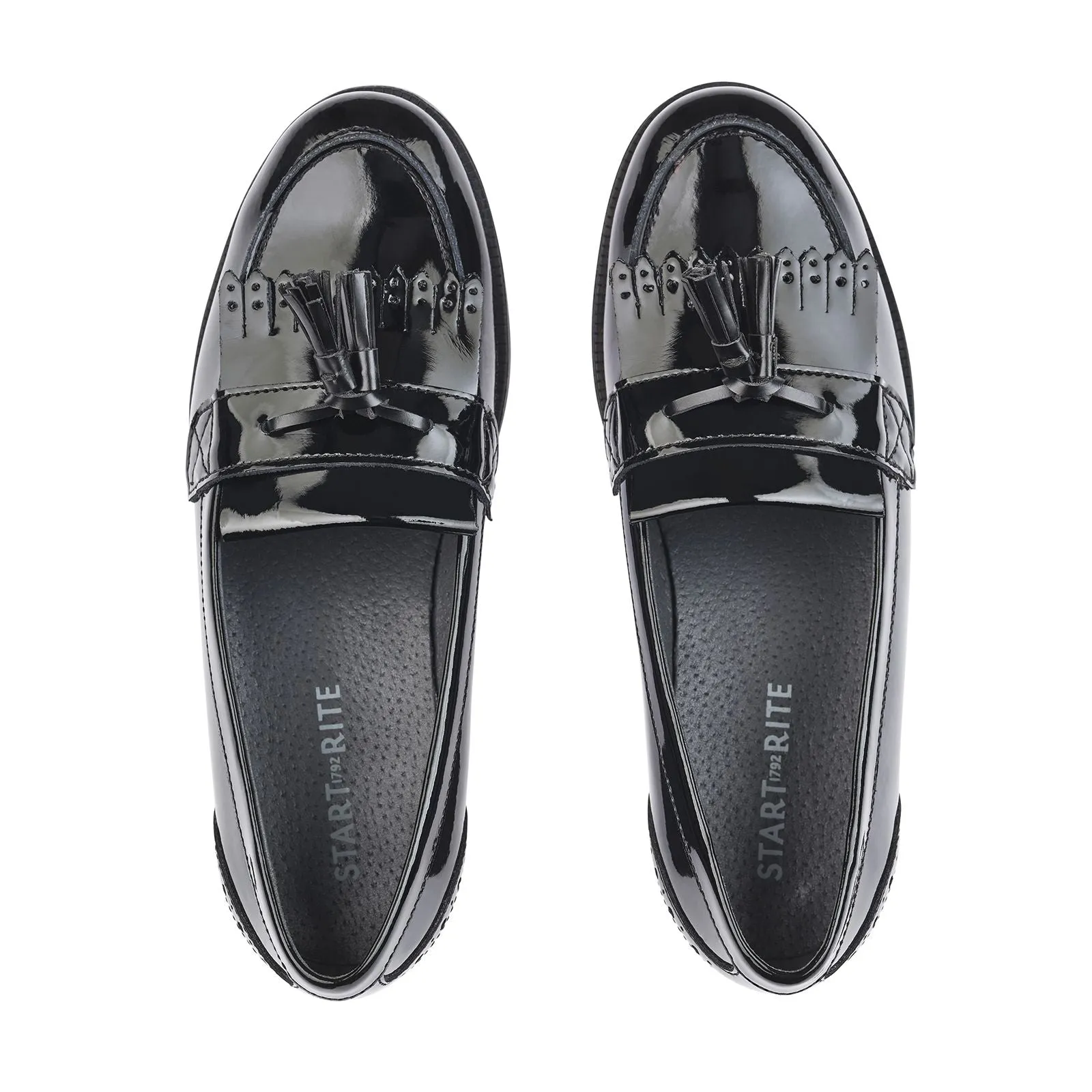 Start-Rite Sketch 3515-3 Black Patent Girls Slip On School Shoes