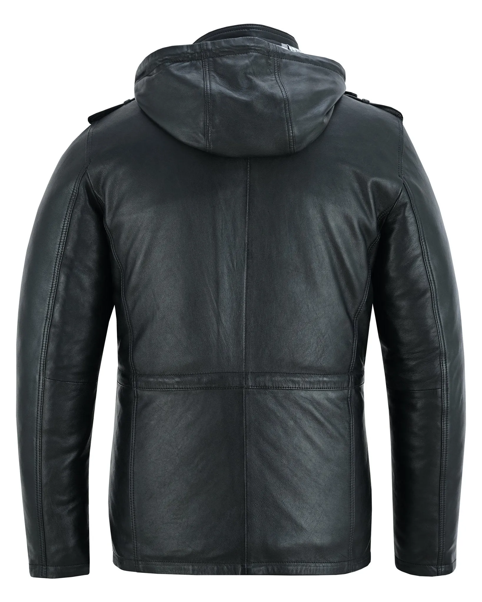 Stylish Men's Leather Parka Jacket for a Smart Casual Look