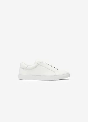 Textured Leather Sneaker White