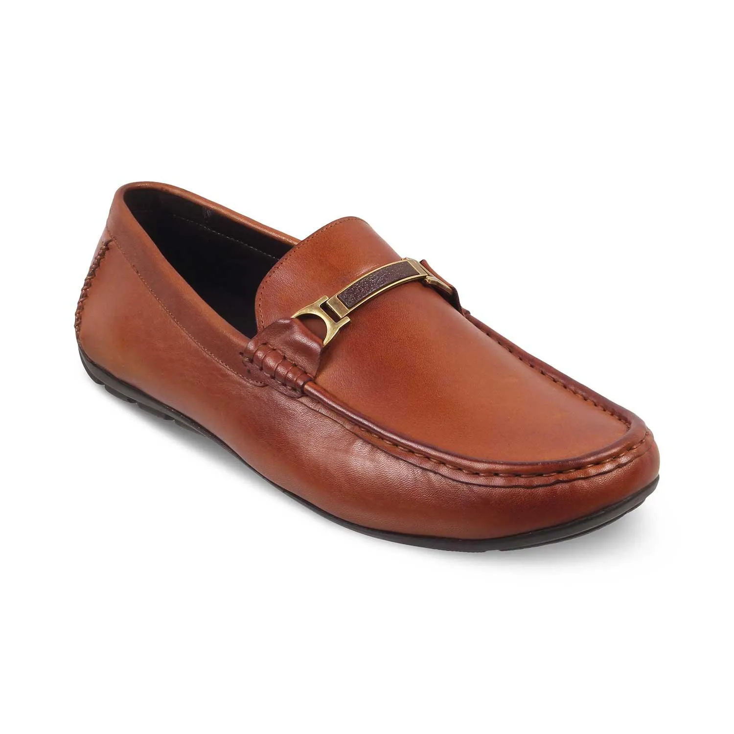 The Cegold Tan Men's Leather Driving Loafers Tresmode