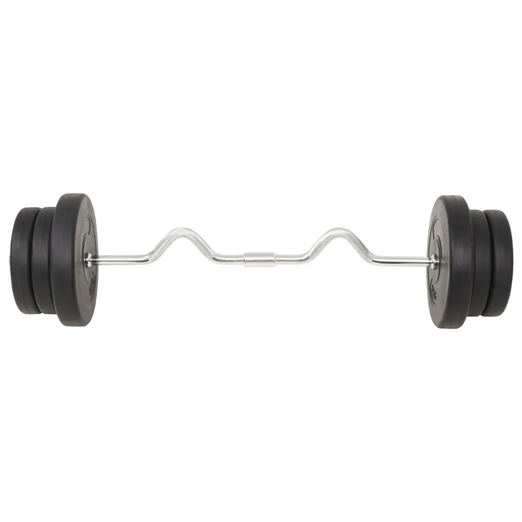 vidaXL Barbell and Dumbbell Set 132.3 lb - Versatile Home Gym Equipment