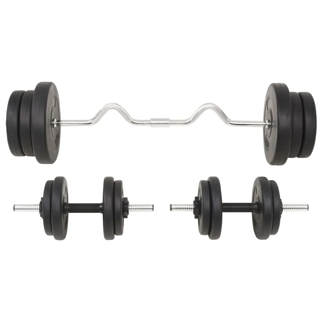 vidaXL Barbell and Dumbbell Set 132.3 lb - Versatile Home Gym Equipment