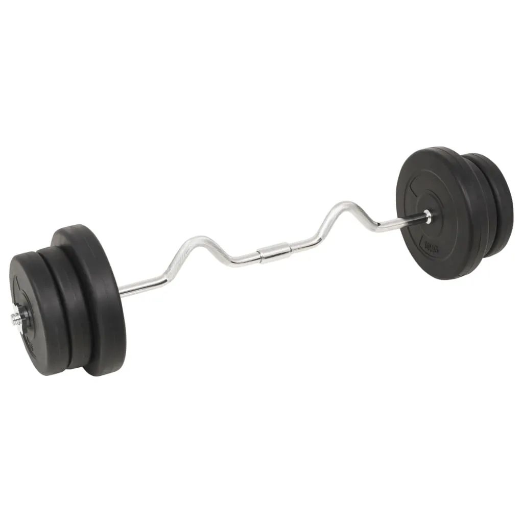 vidaXL Barbell and Dumbbell Set 132.3 lb - Versatile Home Gym Equipment