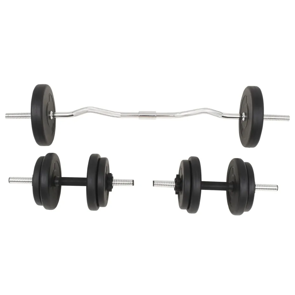 vidaXL Barbell and Dumbbell Set 66.1 lb – Versatile Strength Training Equipment