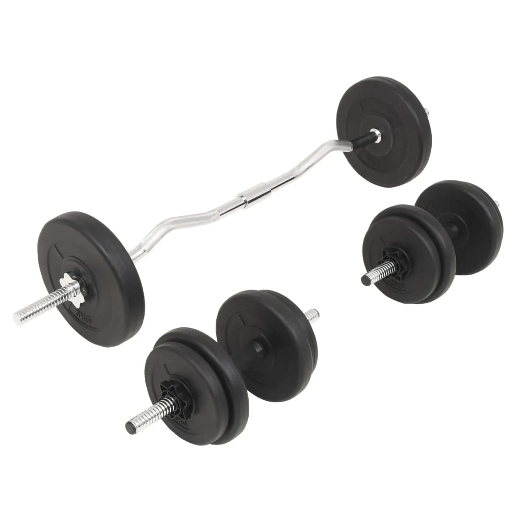 vidaXL Barbell and Dumbbell Set 66.1 lb – Versatile Strength Training Equipment