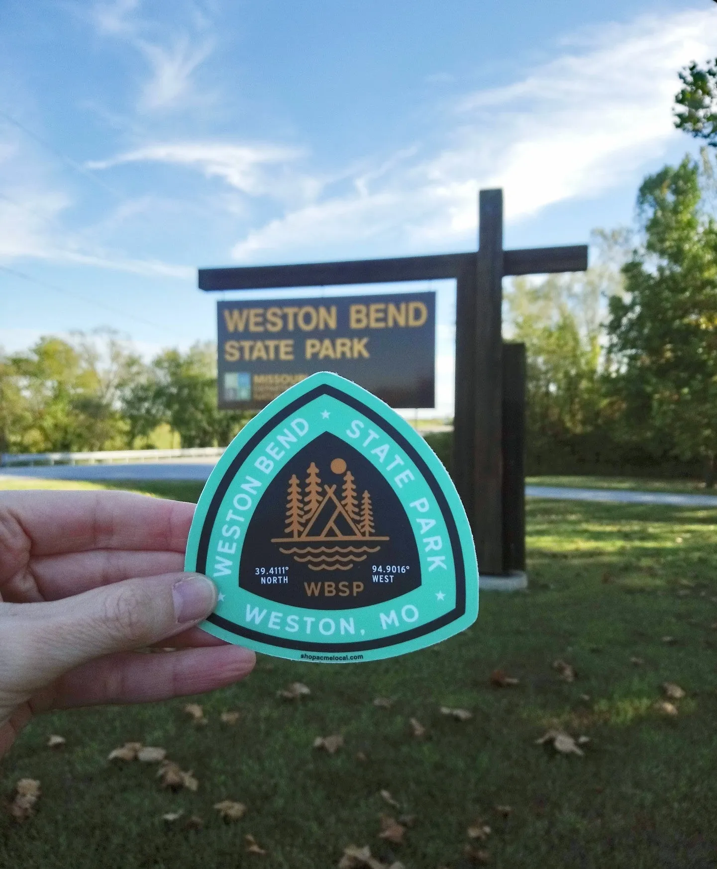 Weston Bend State Park Sticker Teal