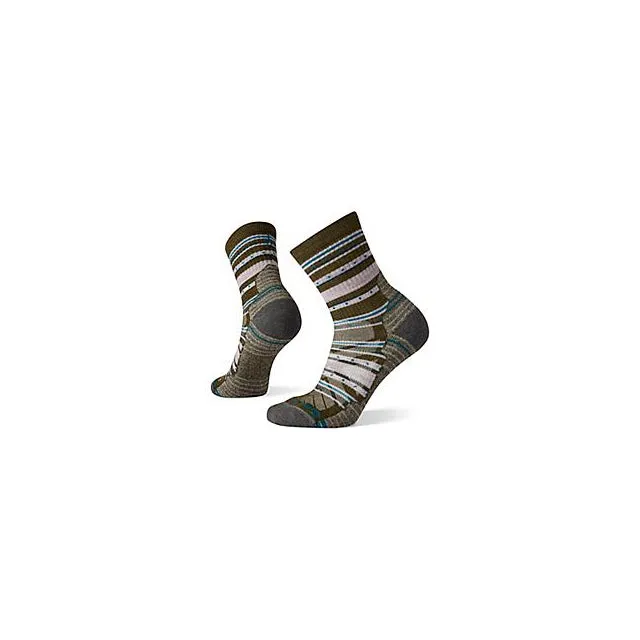 Women's Hike Light Cushion Stitch Stripe Mid Crew Socks