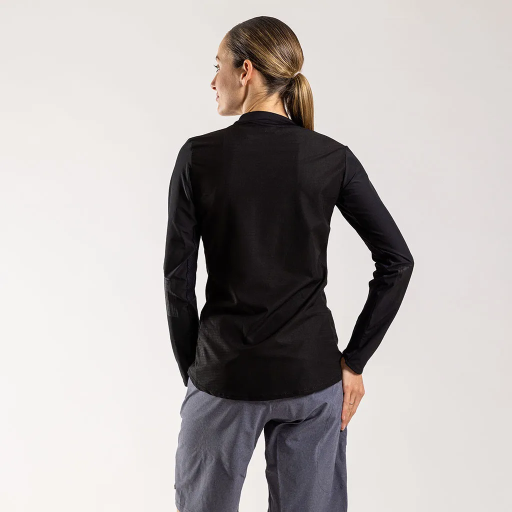 Women's Scuro Long Sleeve Trail Tee (Black)