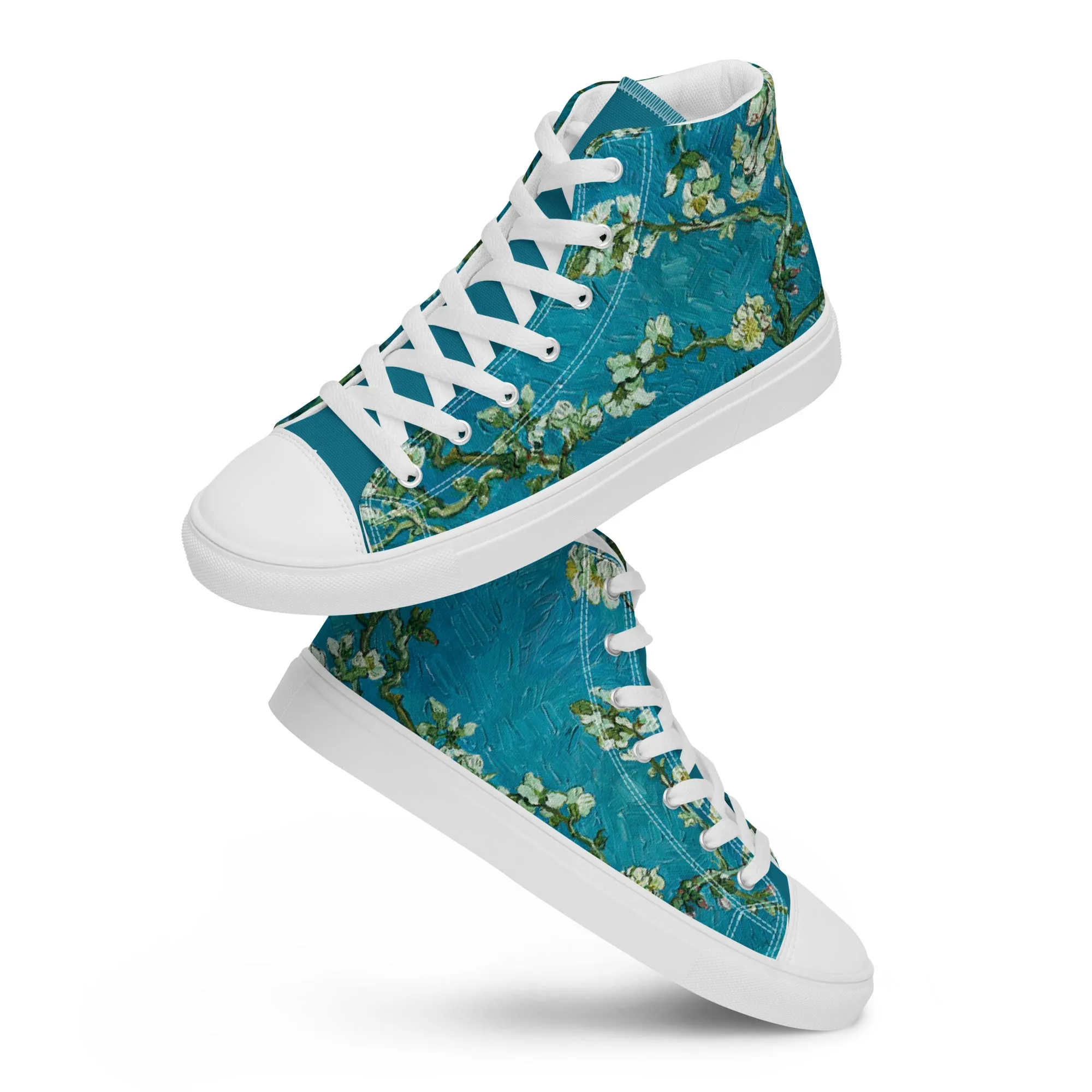 Women’s Van Gogh Almond Blossoms high top canvas shoes